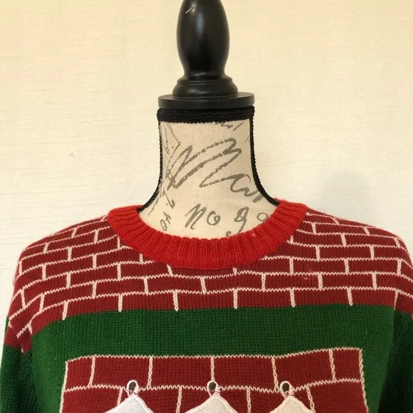 Holiday Hype Christmas Sweater Small Red/Green - Picture 3 of 12